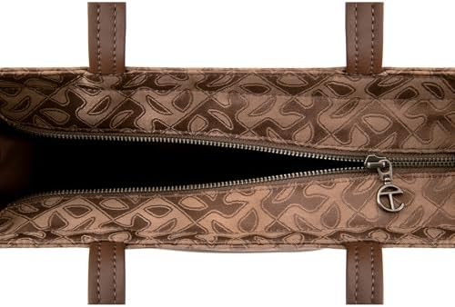 TELFAR Bolsa de compras jacquard média, Monograma de chocolate